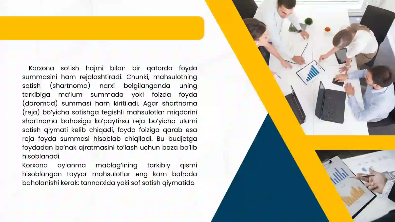 Tayyor Mahsulot va uning sotilishini Hisobga Olish 4