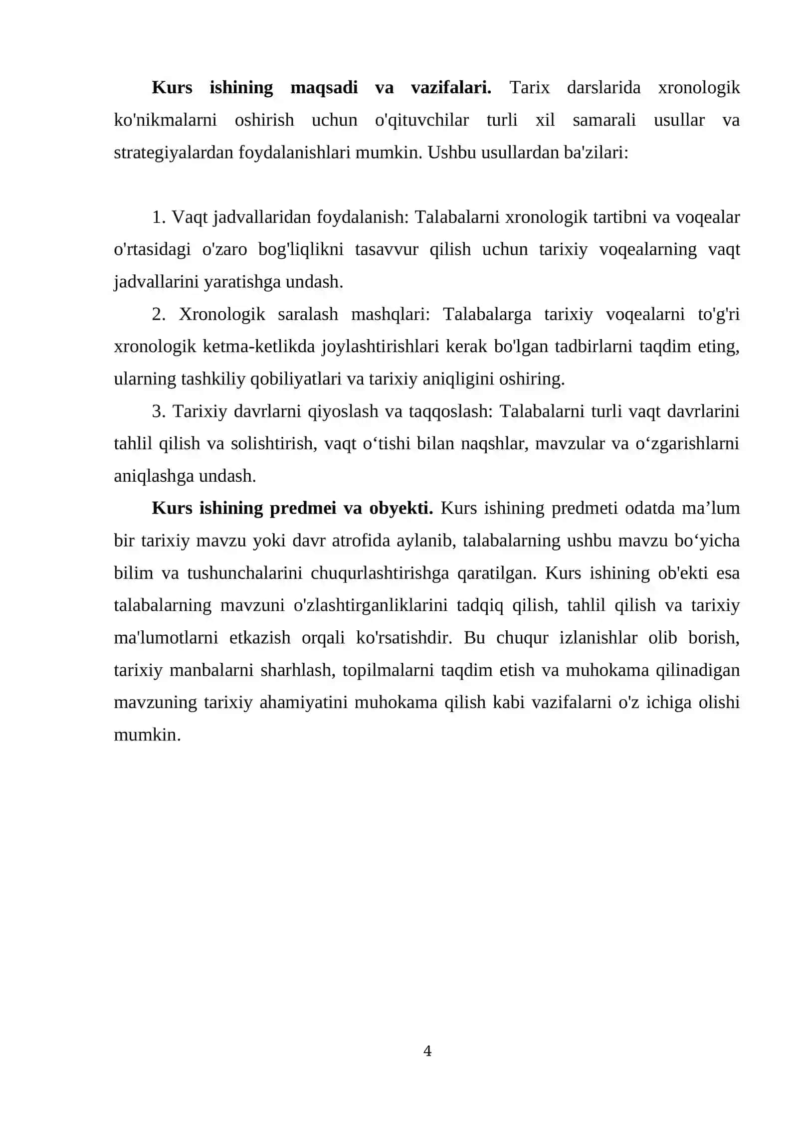 Tarix darslarida xronologik ko'nikmalarni shakllantirish usullari 4