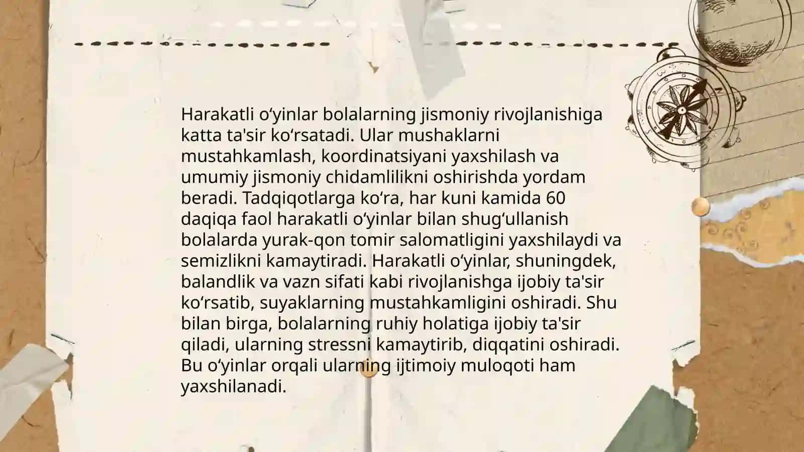 Milliy va harakatli oʻyinlar tanlashda tahlil qilish 4