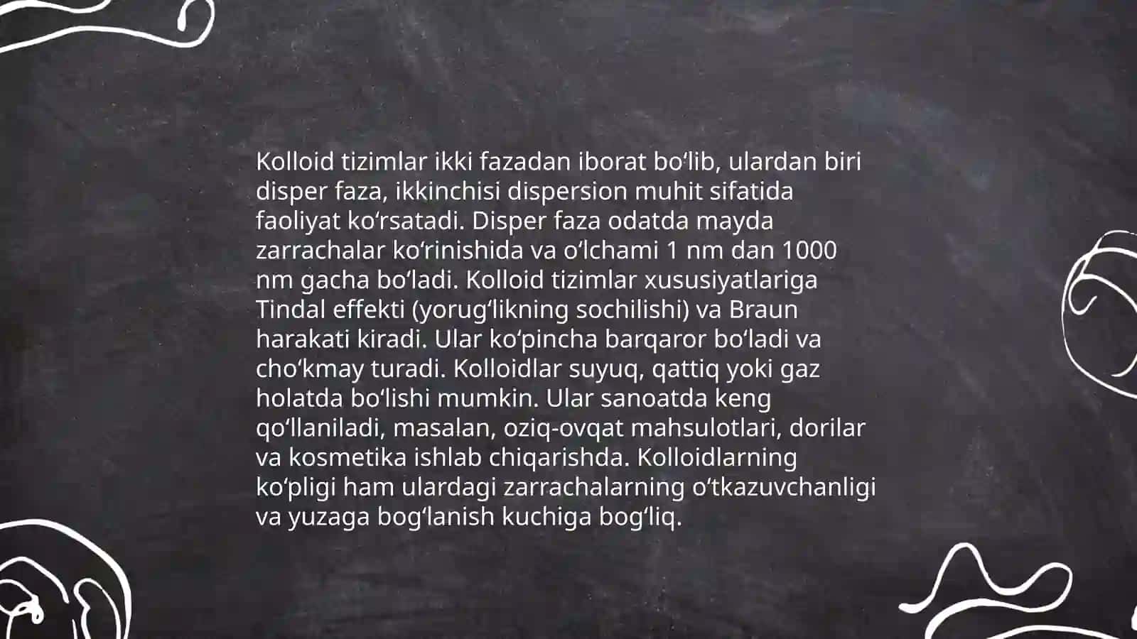 Dag'al dispers sistemalarning xossalari va ularni tibbiyot va farmokologiyadagi ahamiyati 4