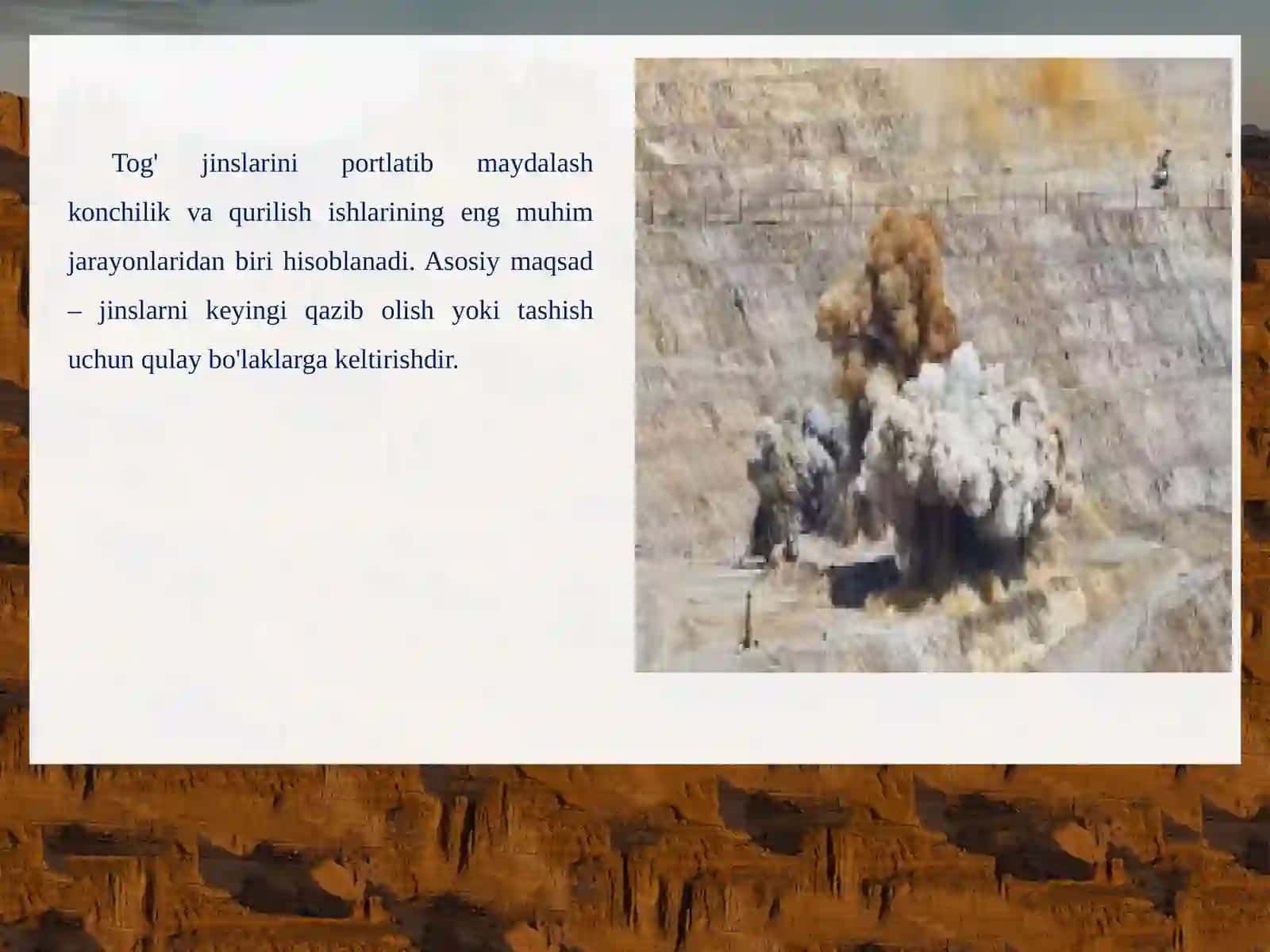 Tog’ Jinslari Haqida Umumiy Tushuncha 4