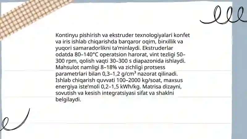 Konfet va iris ishlab chiqarishni zamonaviy linyalari 4