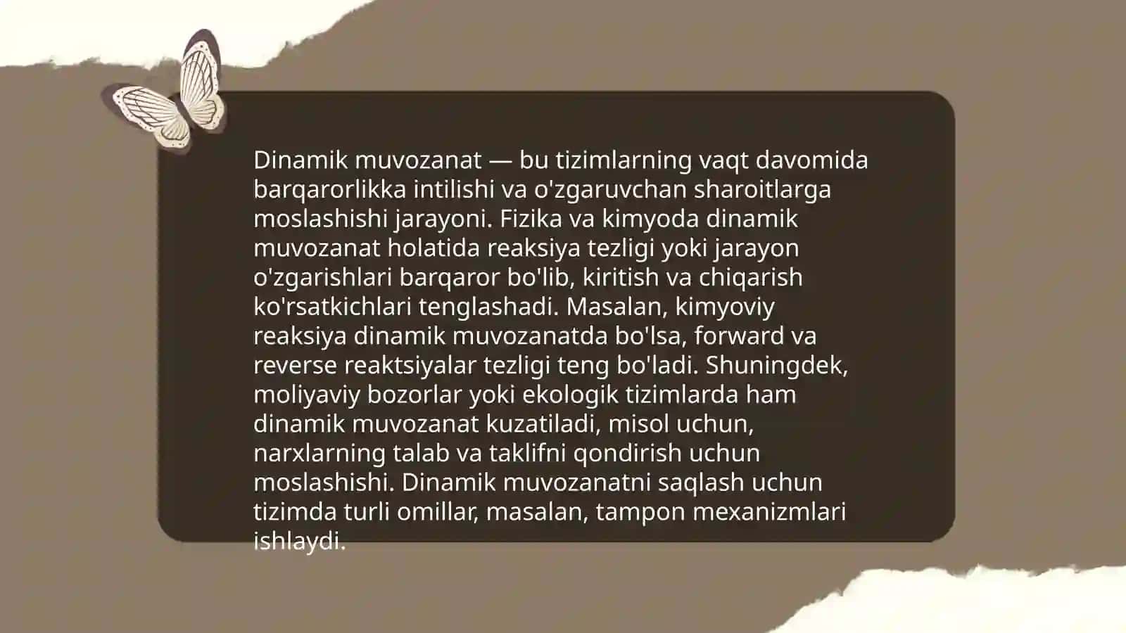 Kimyoviy muvozanatning asosiy turlari 4