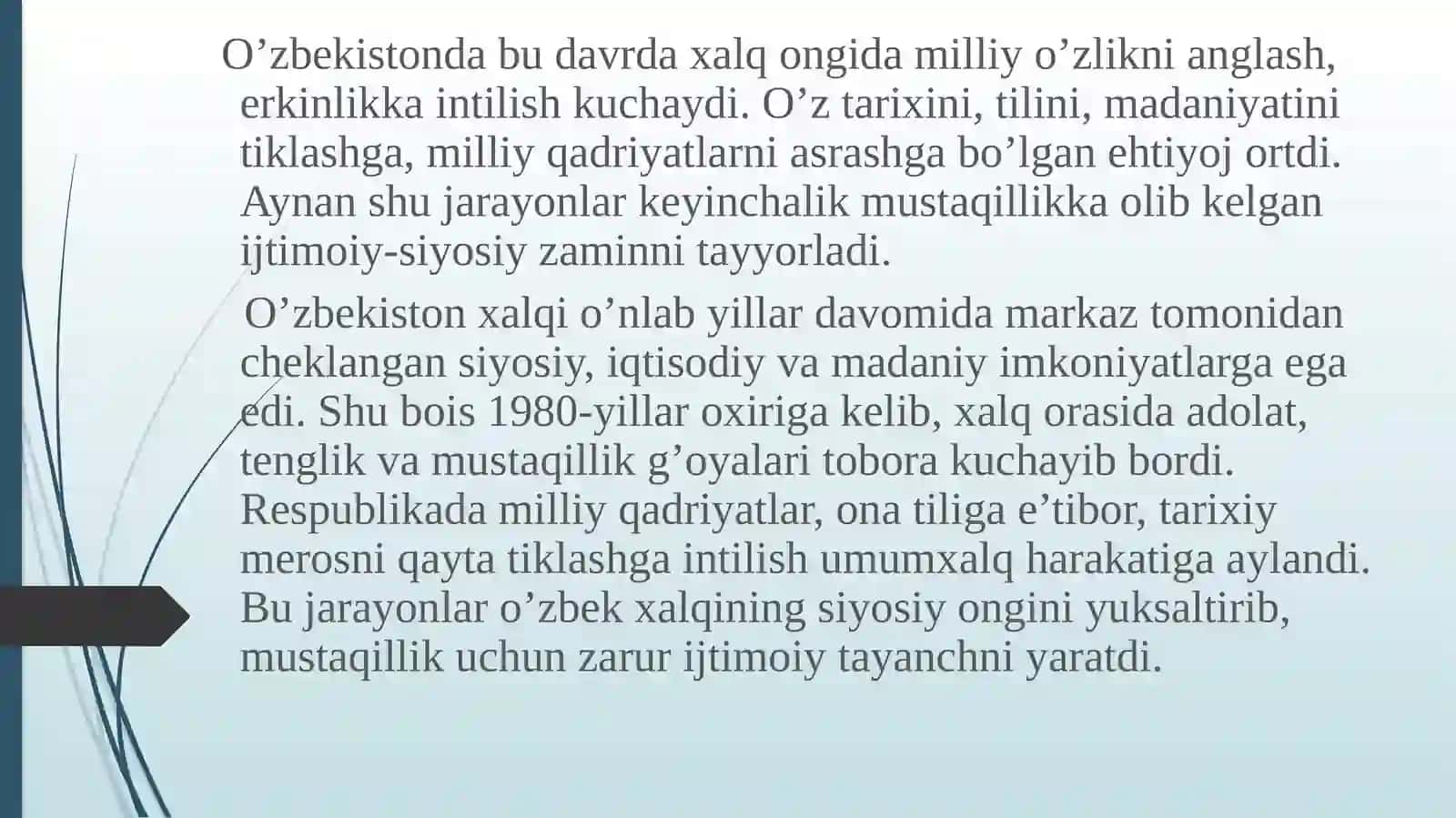Mustaqillikka erishish jarayonlari 4