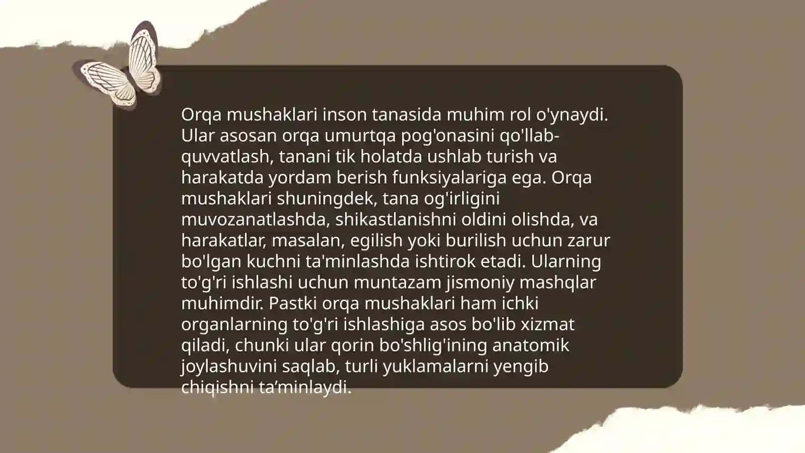 Orqa mushaklari 4