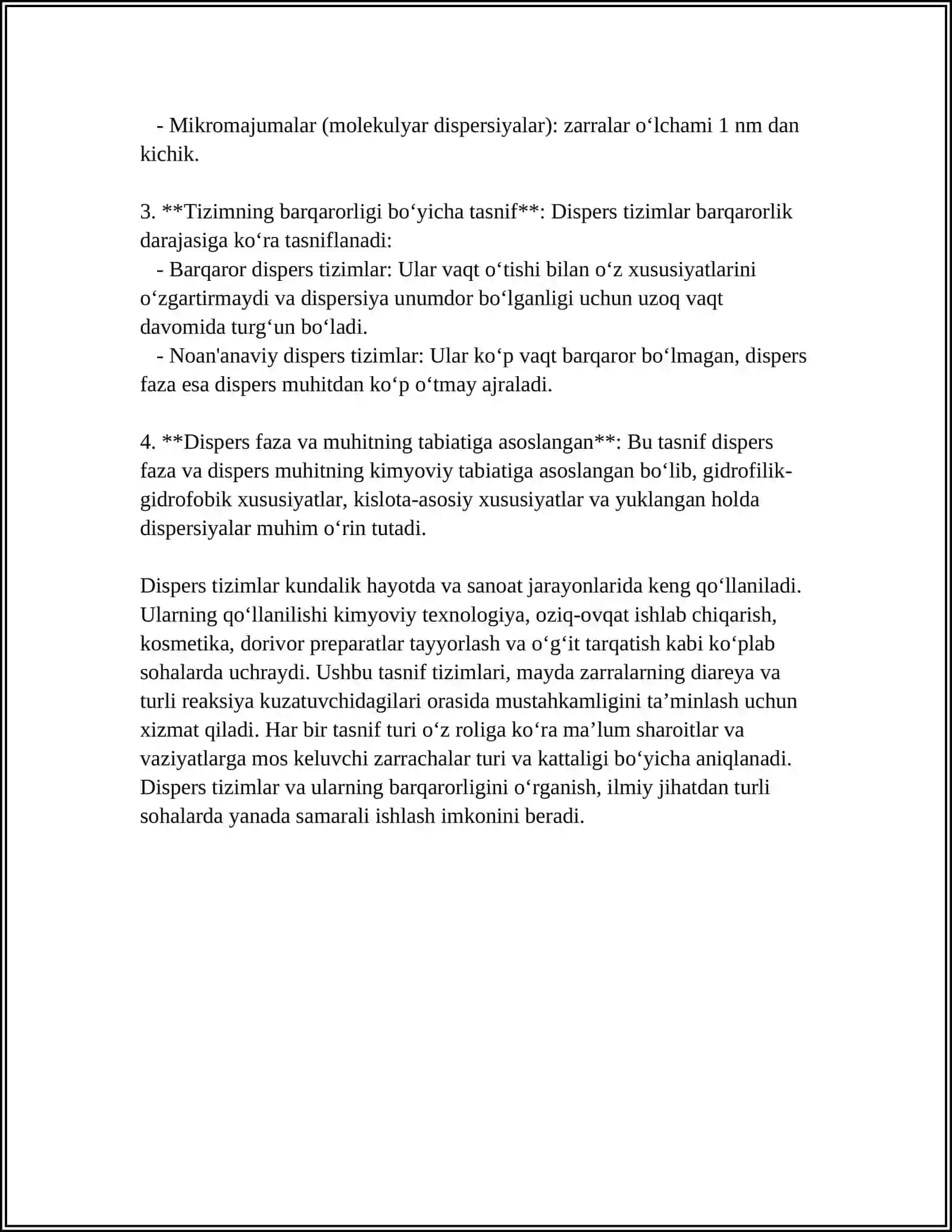 DISPERS SISTEMALARNING FIZIK-KIMYOSI 4