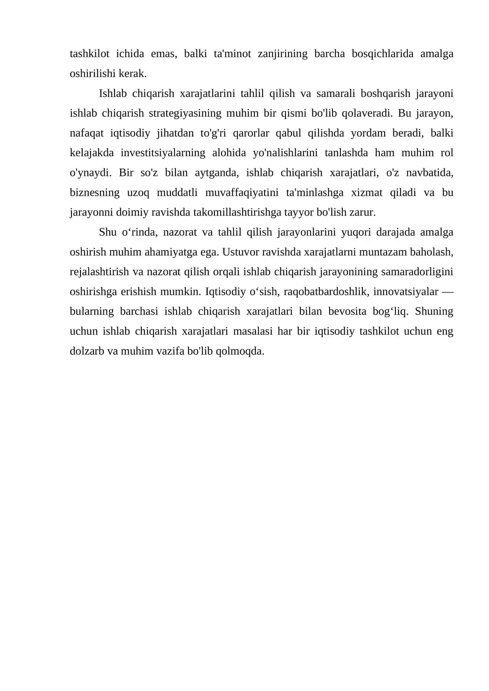 ISHLAB CHIQARISH XARAJATLARI 4