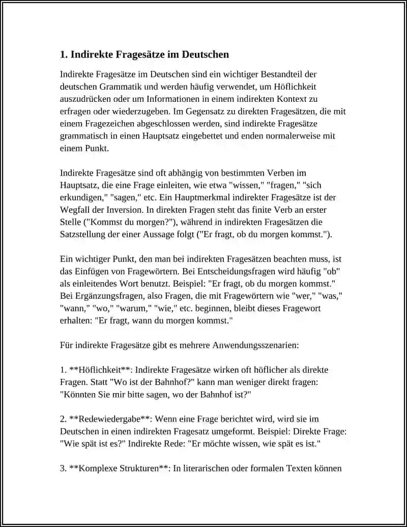 GRAMMATIK: NEBENSATZ:INDIREKTE FRAGESÄTZE, LOKALE PRÄPOSITIONEN 4
