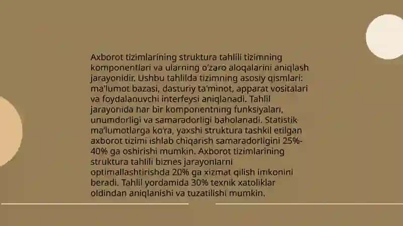 Predmet soha axborotini modellashtirish asoslari 4