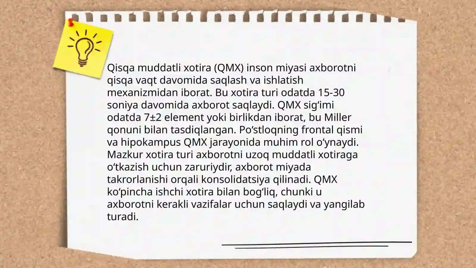 Qisqa muddatli koʻrish xotirasini oʻrganish 4