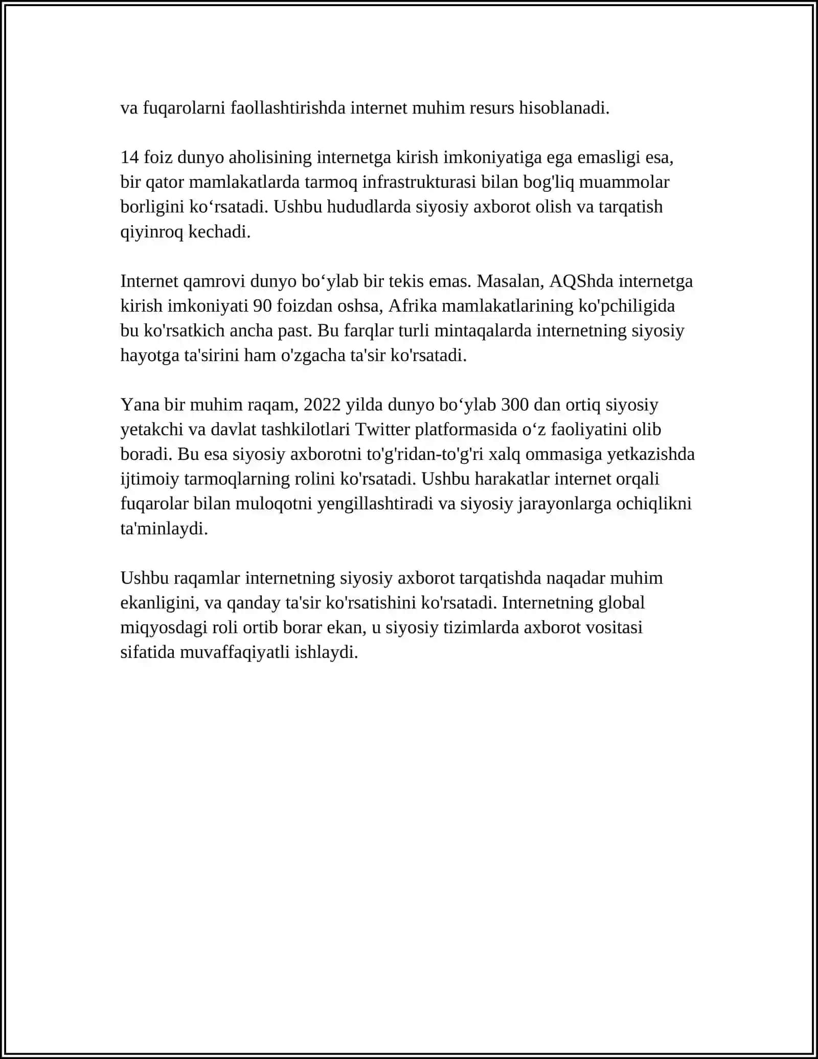 INTERNET TEXNOLOGIYALARI SIYOSIY TIZIMNING BIR QISMI SIFATIDA 4