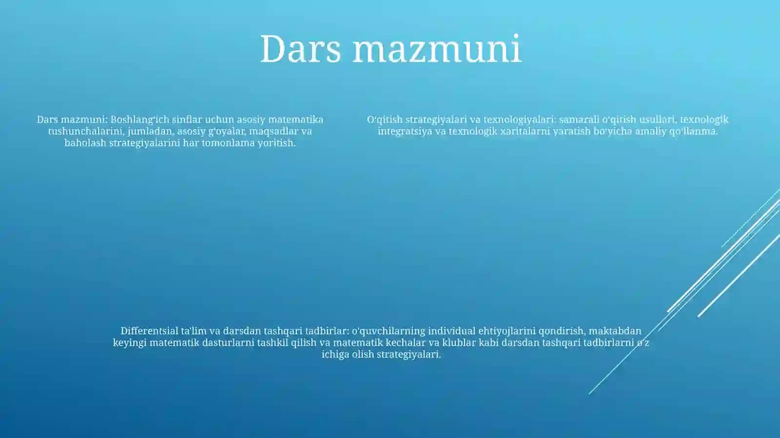 Boshlang‘ich sinflarda matematika o‘quv dasturi 4