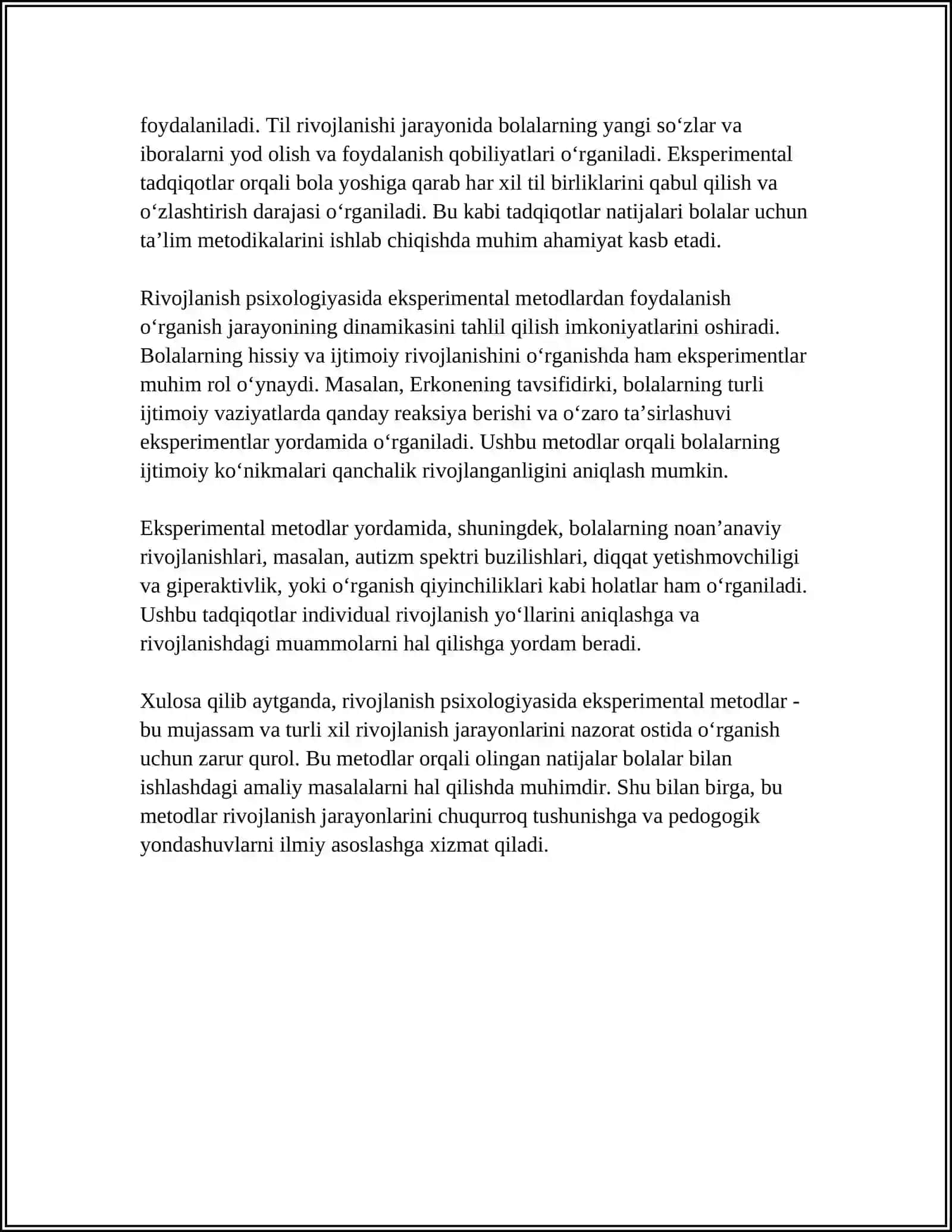 RIVOJLANISH PSIXOLOGIYASI FANI METODLARI 4