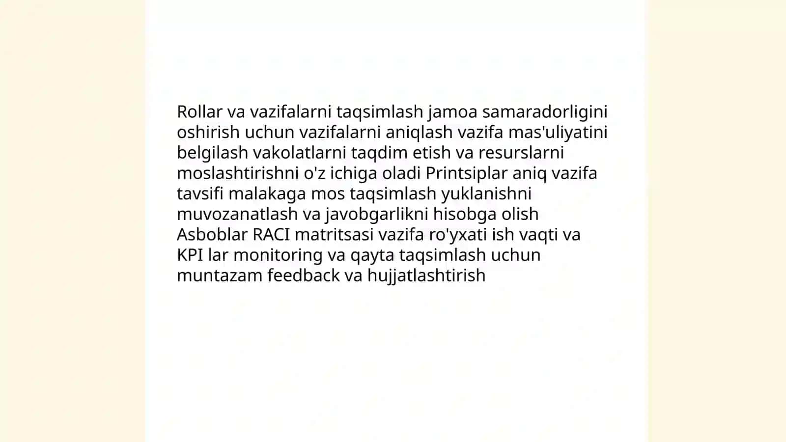 Mehnat jamoalarini rejalashtirish va boshqarish 4