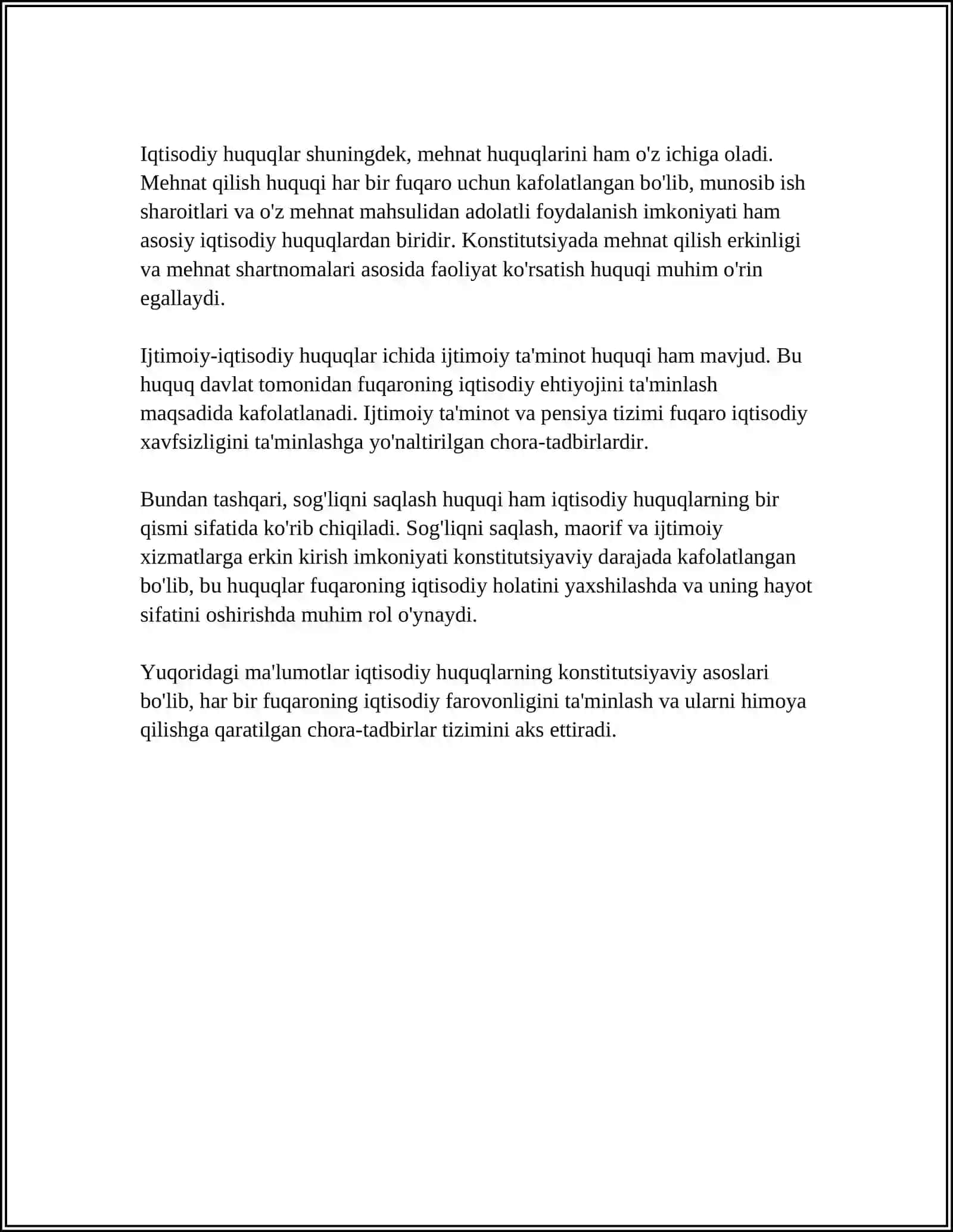 Iqtisodiy huquqlarning konstitutsiyaviy asosi 4