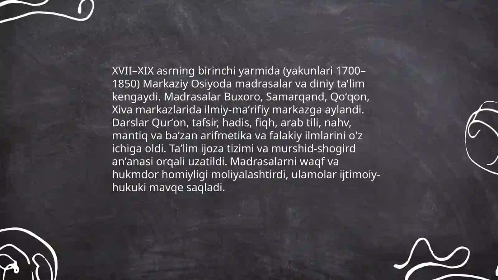 XVII–XIX asrning birinchi yarmida an'anaviy tarbiya tizimi va oilaning roli 4