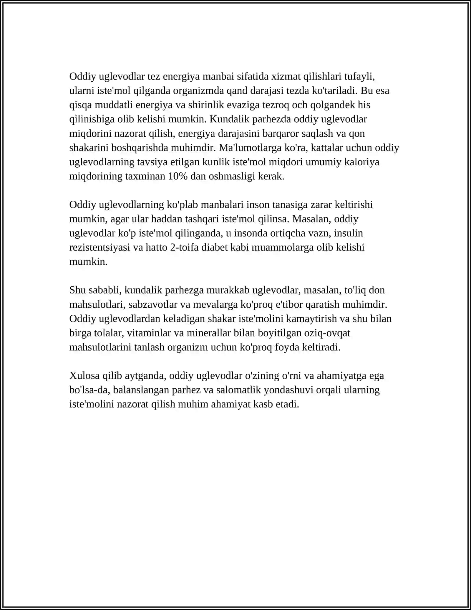 ODDIY VA MURAKKAB UGLEVODLAR 4