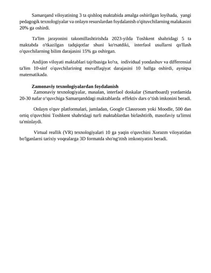 Ta'lim metodlari va ularning oldiga qo'yilgan asosiy talablar 4