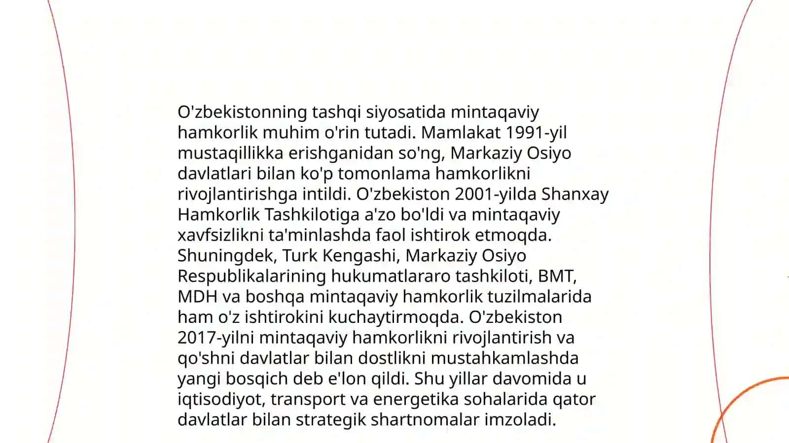 O'zbekistonning Markaziy Osiyo xavfsizlik strategiyasi 4