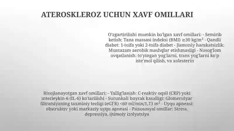Atereskleroz.Xafaqonlik Kasaligi.Yurak Ishemik Kasaligi Patamorfoloyiyasi 4