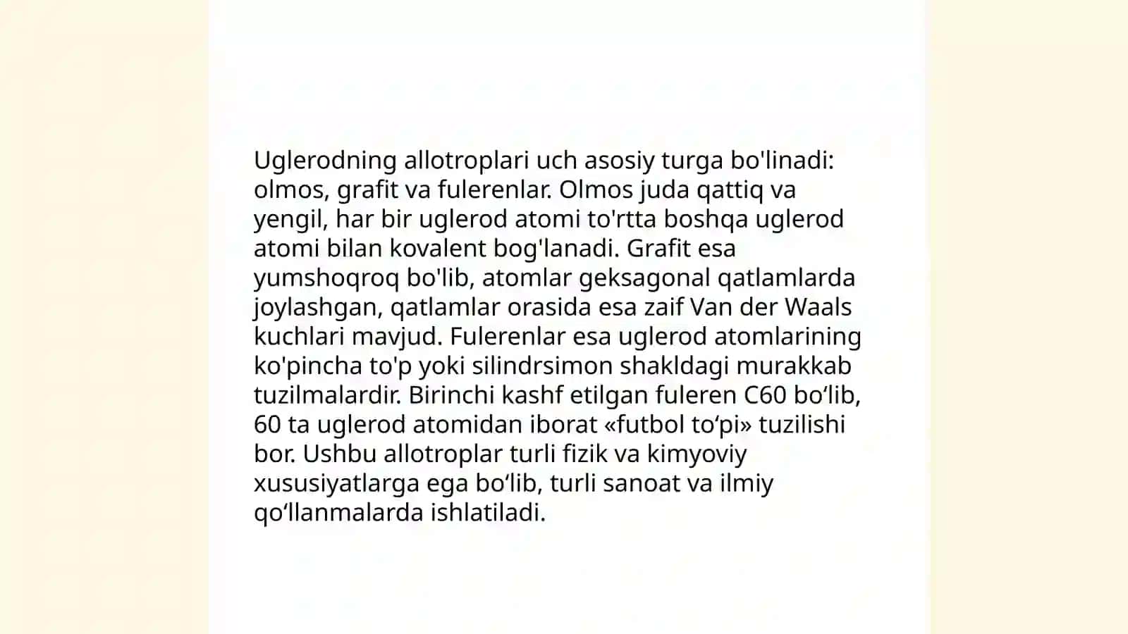 IV A guruh elementlari (C misolida) 4