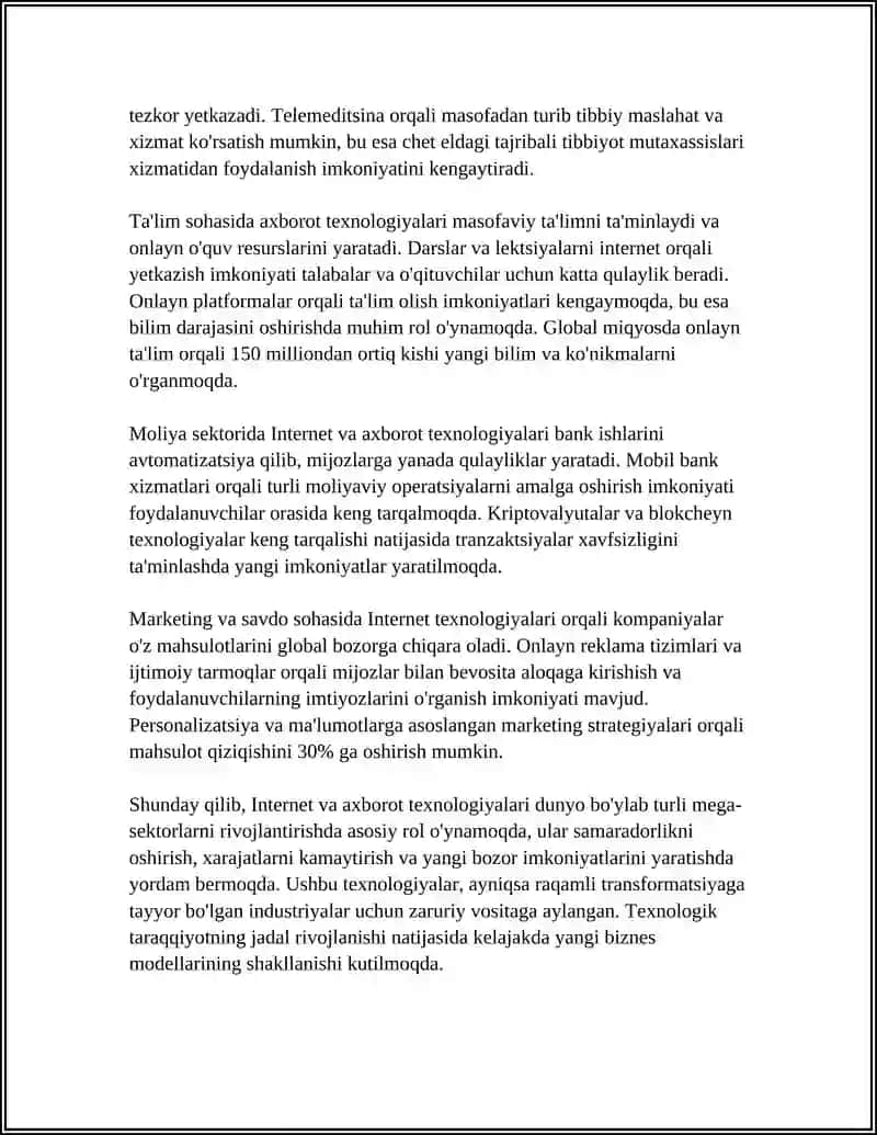 Internet va axborot texnologiyalari (IT) 4