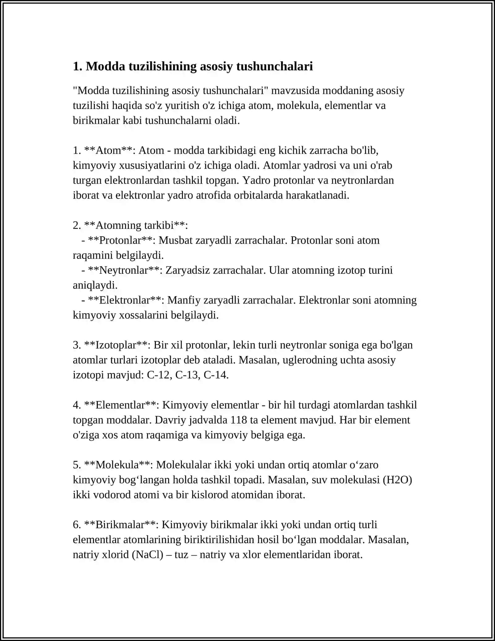 MODDA TUZILISHI. VALENT BOG'LAR VA MOLEKULYAR ORBITALLAR USULI 4