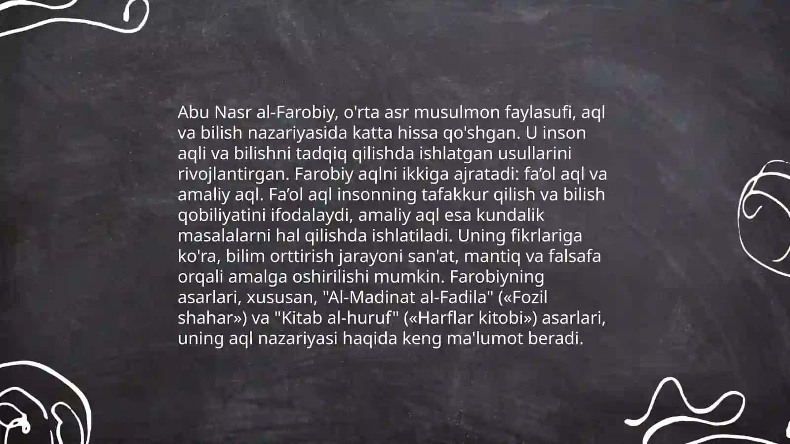 Abu Nasr Farobiy va G'azzoliyning falsafa ilmiga oid qarashlari 4