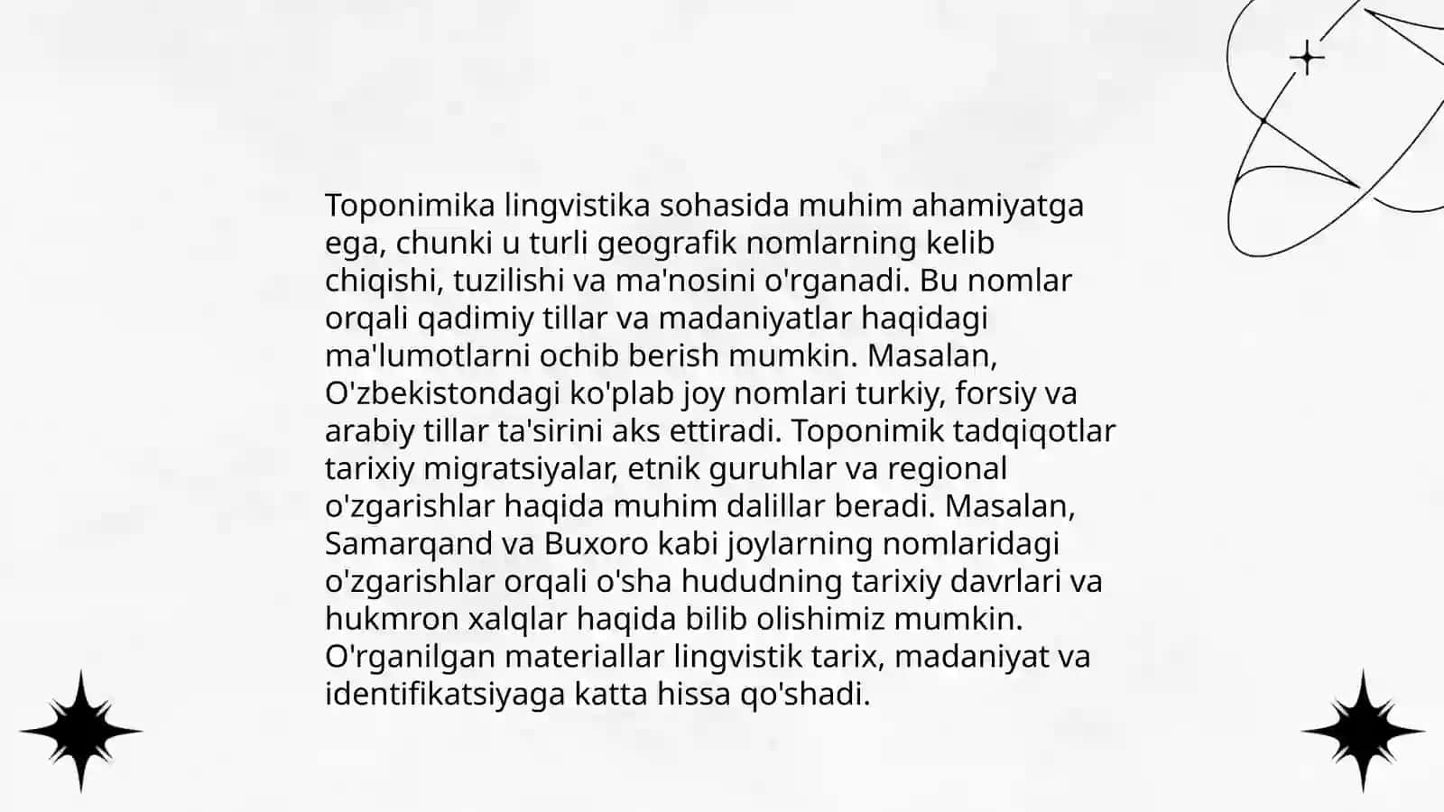 Toponimikaning oliy ta’lim muassasalarida o‘qitishning zaruriyati 4
