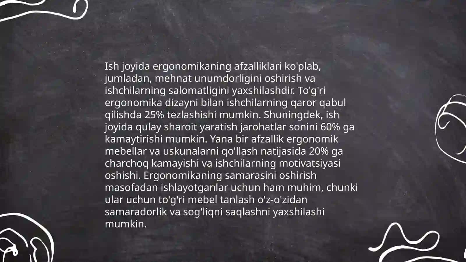 Ergonomika va mehnat jarayonidagi roʻl 4