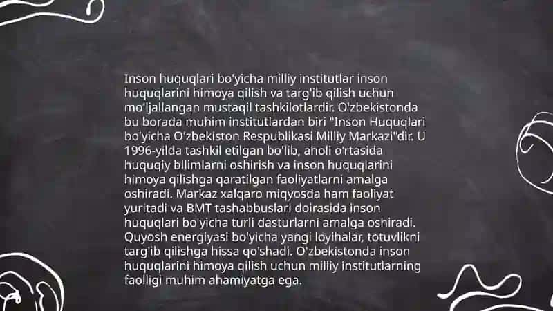 Oʻzbekistonda inson huquqlari va kafolatining yaratilishi 4