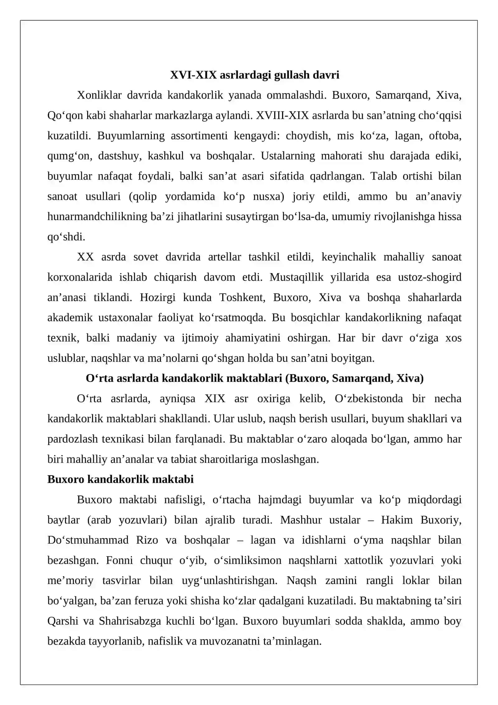Mustaqillik yillarida kandakorlik san’ati 4