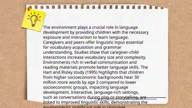 Child, environment and language 4