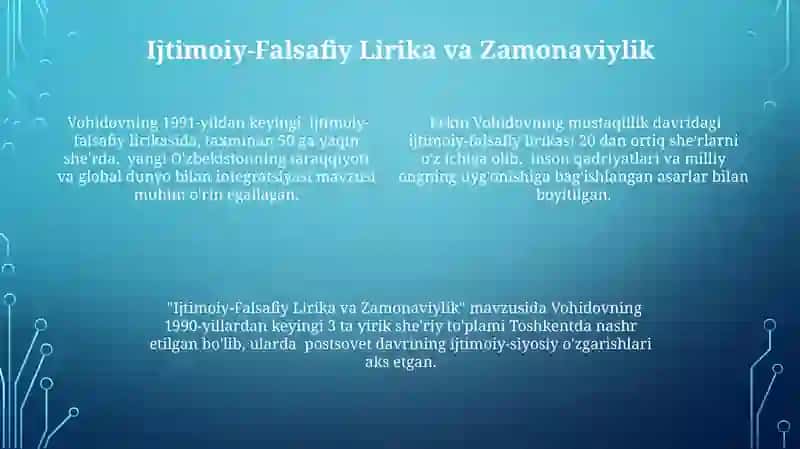 Erkin Vohidovning istiqlol davridagi ijodi 4