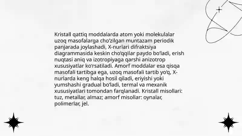 Moddaning agregat holati 4