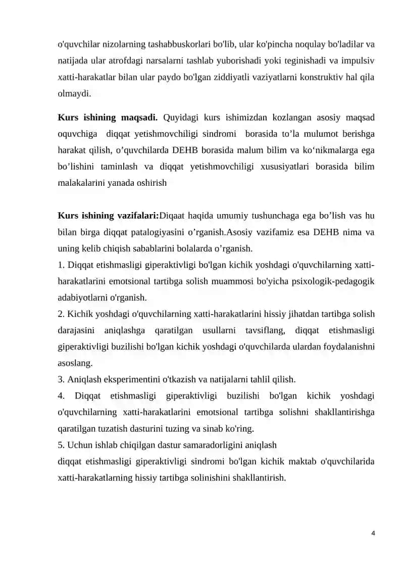 Diqqat yetishmasligi sindromi 4