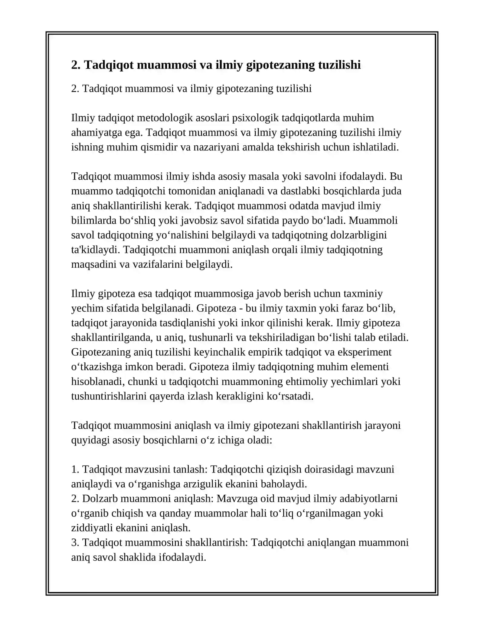 PSIXOLOGIYADA ILMIY TADQIQOTNING METODOLOGIK ASOSLARI 4