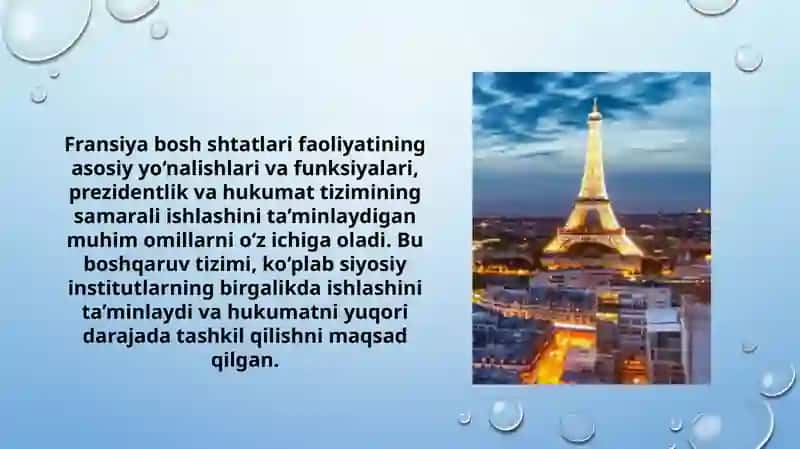 Fransiya bosh shtatlarining faoliyati (TAQDIMOT) 4