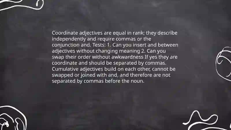 Adjectives and word order 4