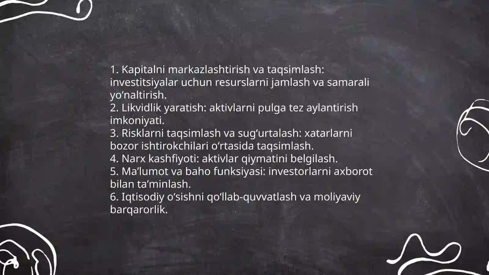 Moliya bozori tushunchasi va iqtisodiyotdagi o‘rni 4