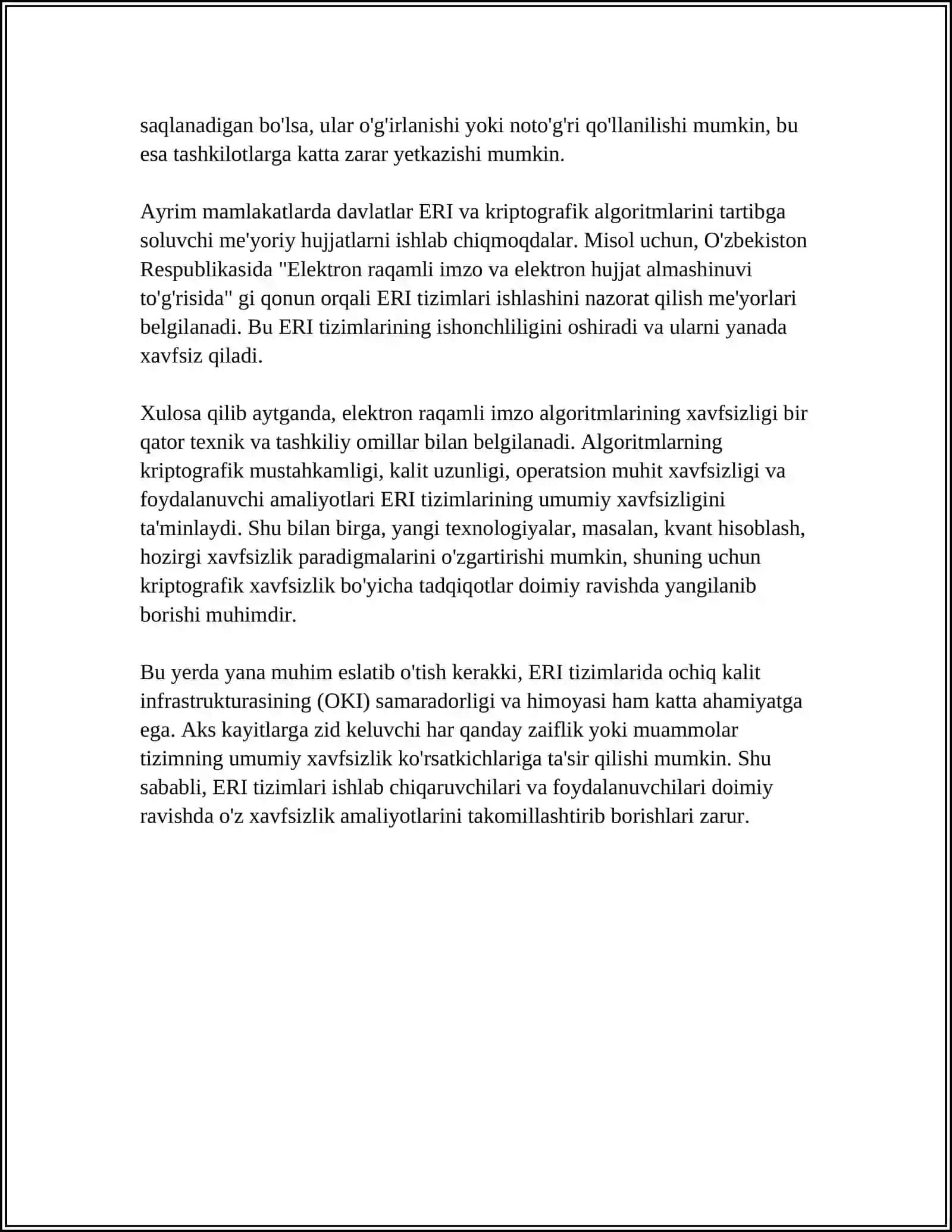 ELEKTRON RAQAMLI IMZO ALGORITMLARINING BARDOSHLILIGI 4