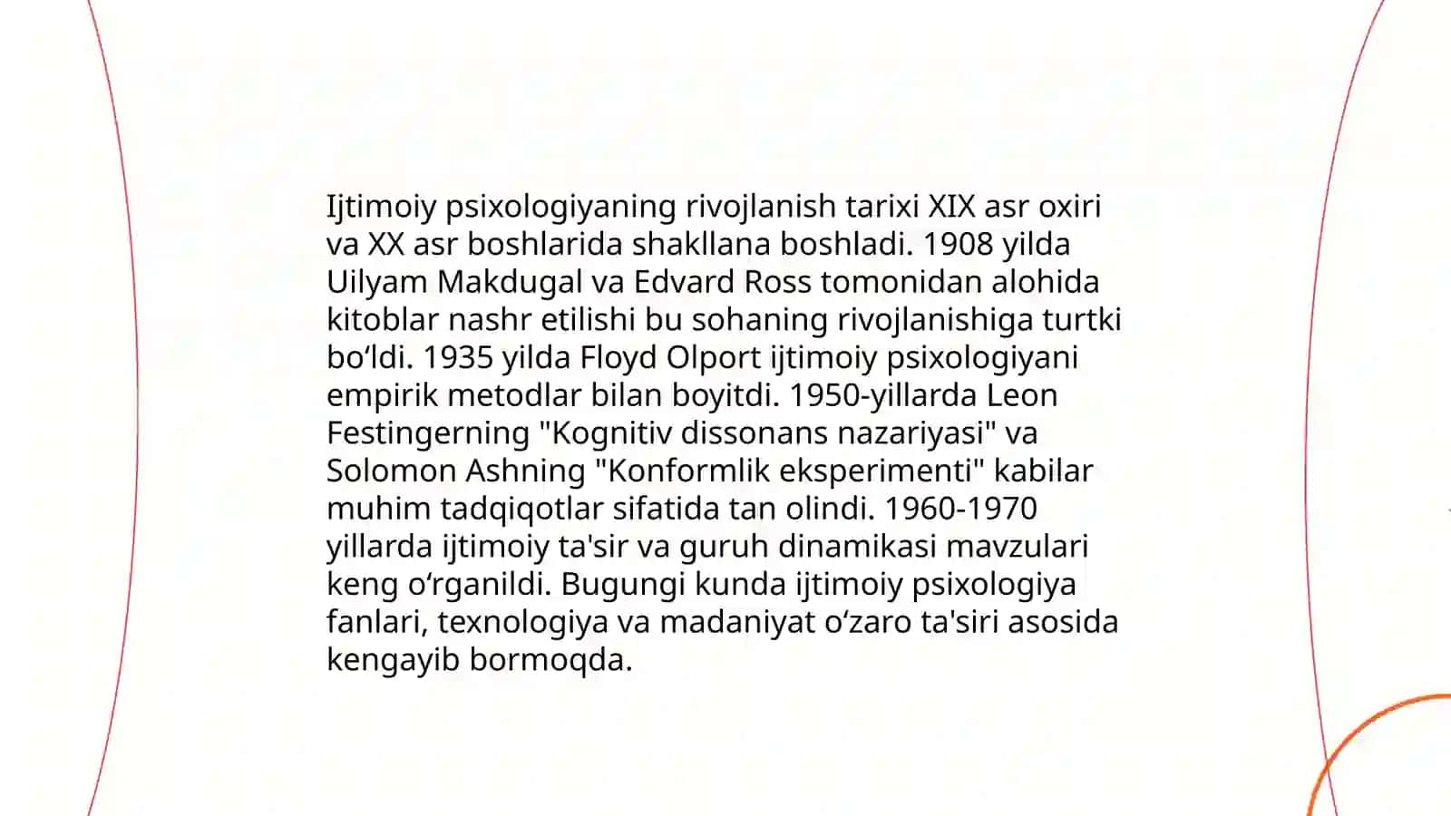 Ijtimoiy psixologiya fan sifatida rivojlanishi Toshpulatova Dilnoza 4