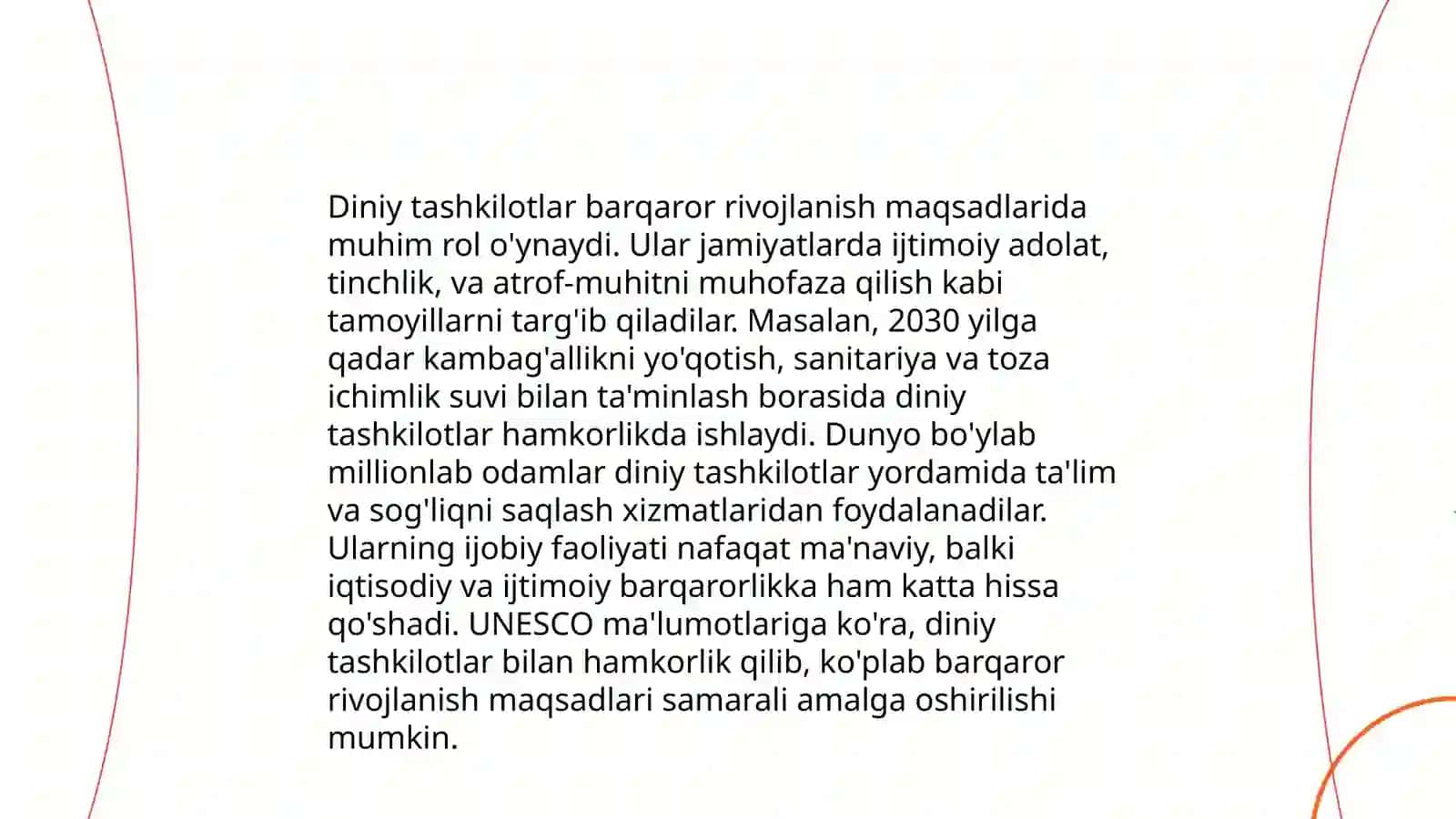 Xalqaro diniy tashkilotlar faoliyatining tarixi va ularning barqaror rivojlanish maqsadlariga erishishdagi ahamiyati 4