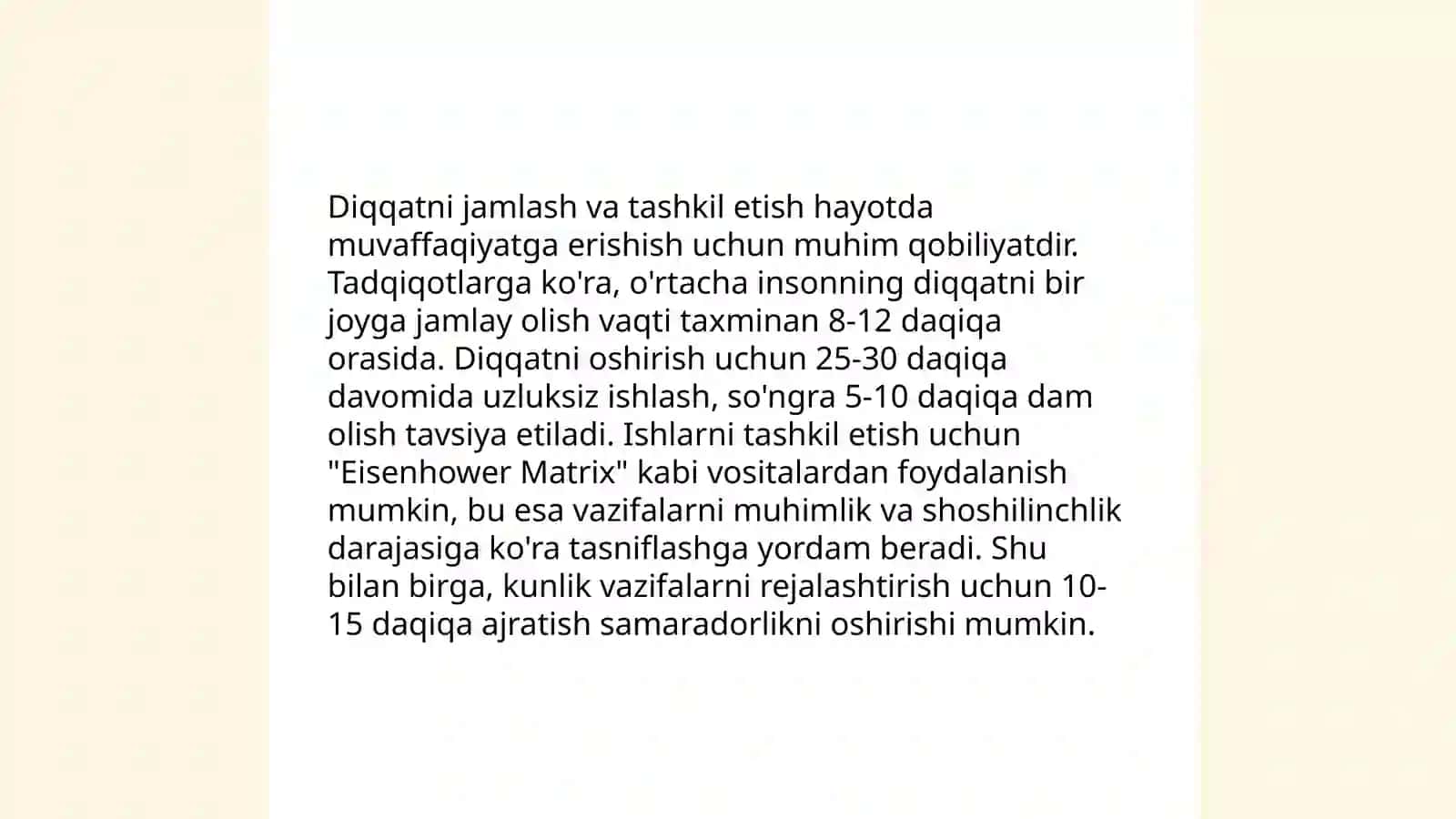 O’quvchilar qiziqishini o’rganuvchi va rivojlantiruvchi psixologik trening 4