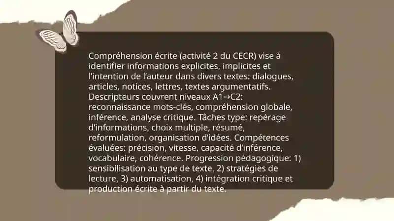 Activités de CECR 4