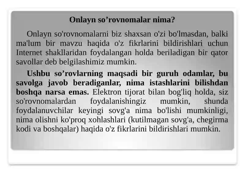 Google xizmatlari: on-line so'rov shaklini yaratish 4