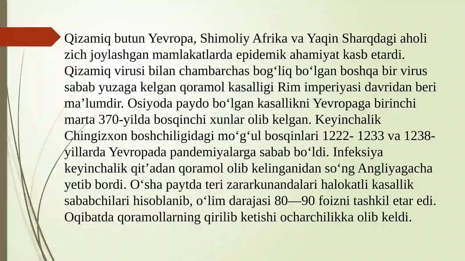 O’RTA ASRLARDAGI EPIDEMIYALAR VA ULARGA QARSHI KURASHISH 4