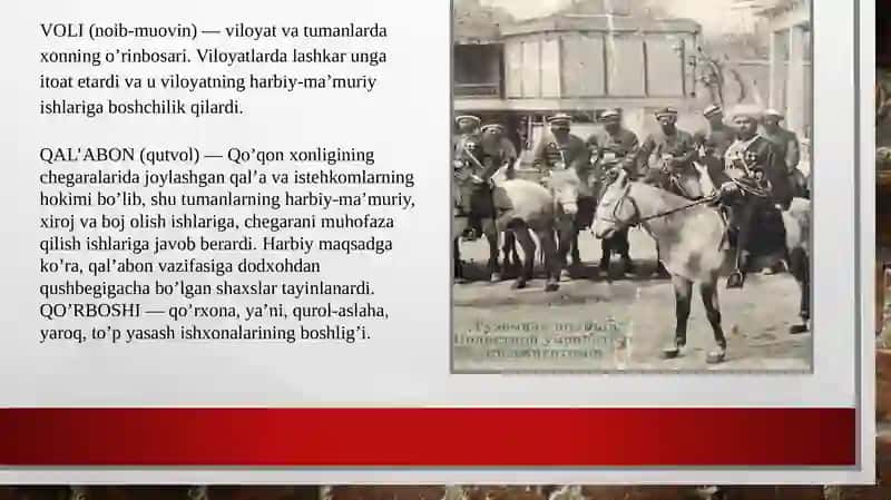 Mavjud Harbiy-ma'muriy mansablar va unvonlar 4