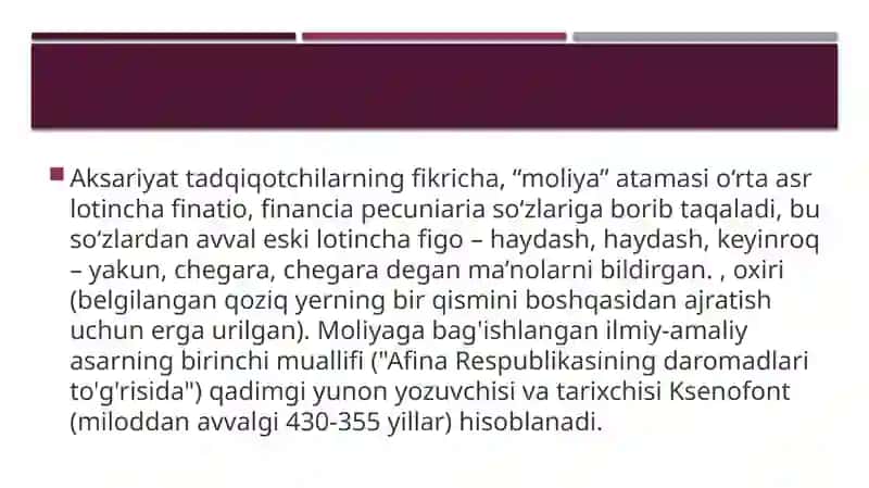 Moliya-pul munosabatlarining ajralmas qismi 4
