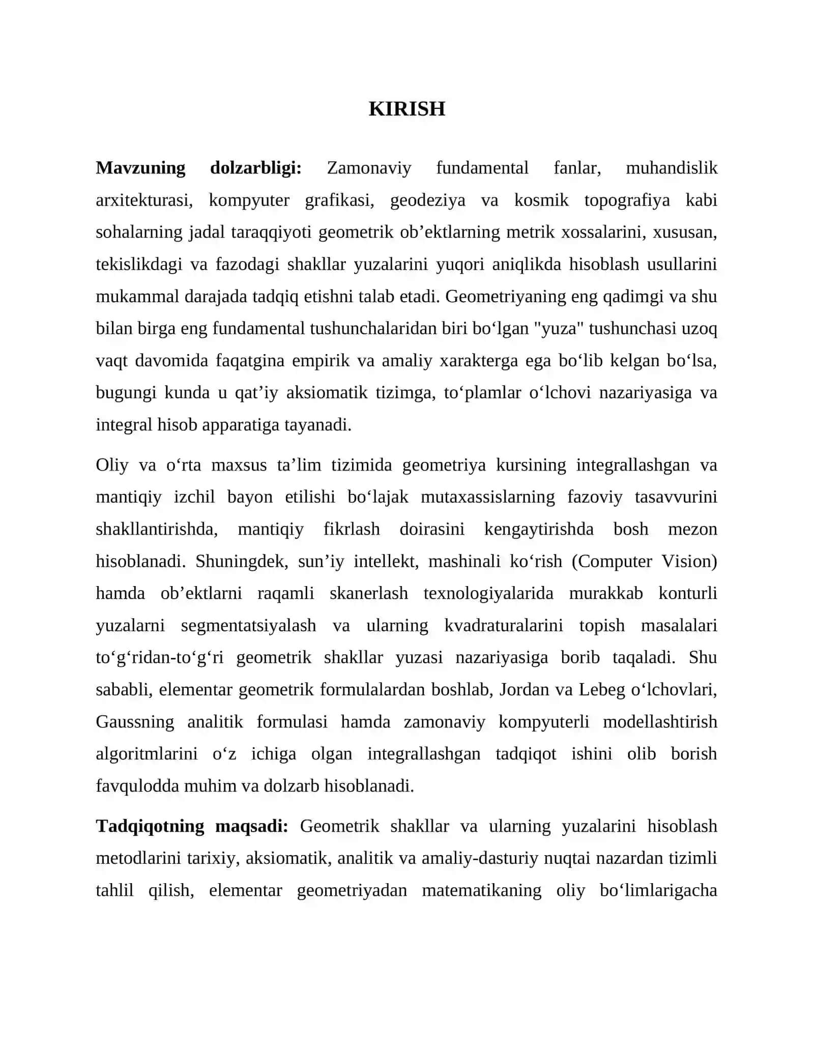 GEOMETRIK SHAKLLAR VA ULARNING YUZASI 4